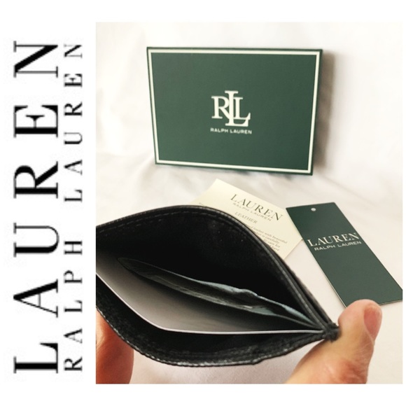 NWT Ralph Lauren genuine leather slim card wallet - Picture 6 of 6